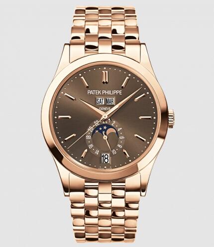 Replica Watch Patek Philippe Annual Calendar 5396 Rose Gold Brown Bracelet 5396/1R-001